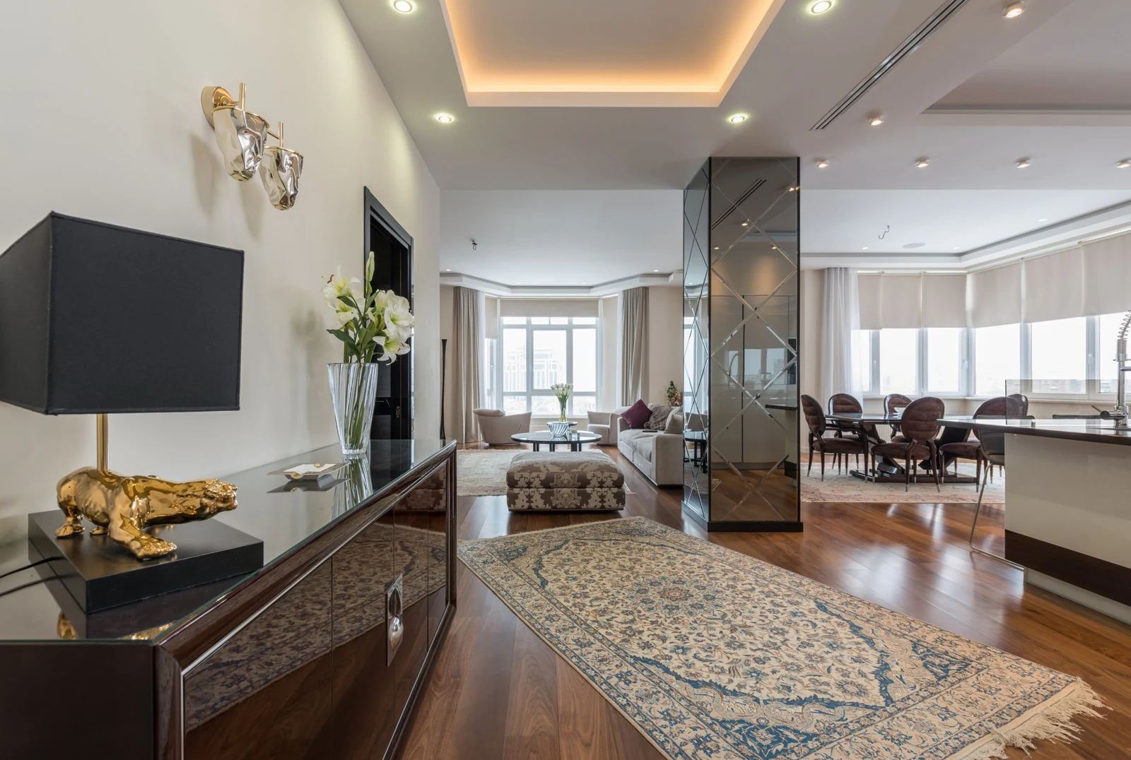 Light-filled contemporary living room